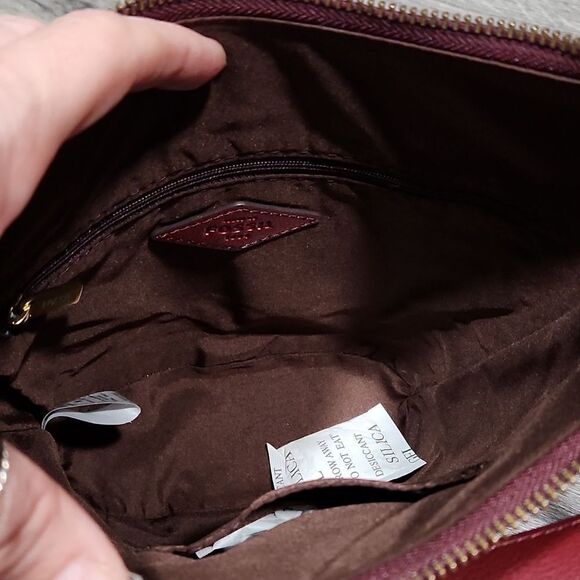 NWT Talulla Red Velvet Pebbled Leather SM Hobo Crossbody Bag - Picture 6 of 7